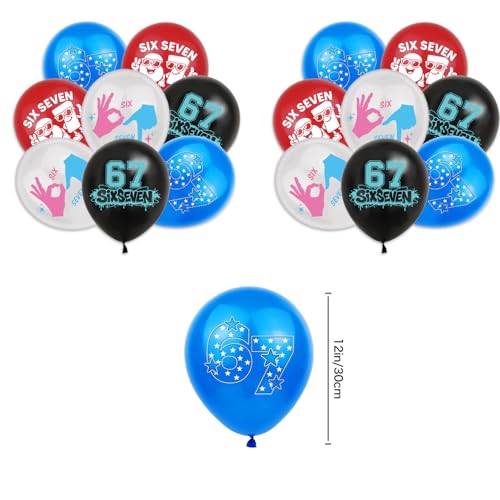 67 Birthday Decorations Set with Banner, Cake & Cupcake Toppers