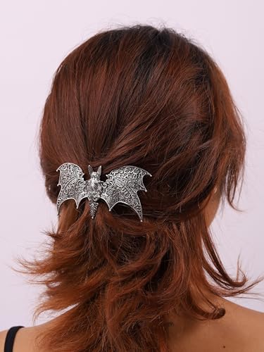 HAQUIL Gothic Moon Moth Hairpin, Vintage Celtic Metal Hair Clip for Women