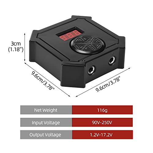 ATOMUS Tattoo Power Supply Kit with Wireless Pedal & Clip Cord