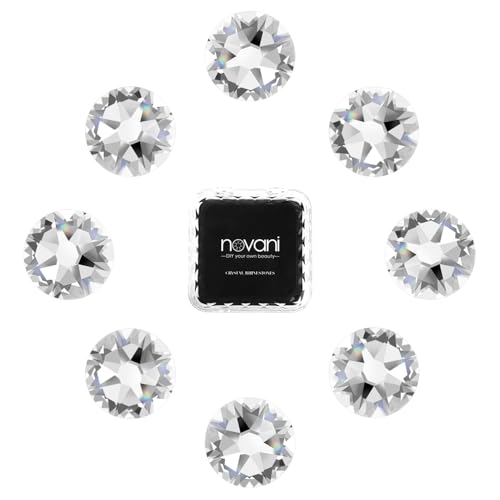 Novani Crystal Clear Rhinestones SS30/144pcs - 6.4-6.6mm Non-Hotfix Flat-Back Craft Embellishments