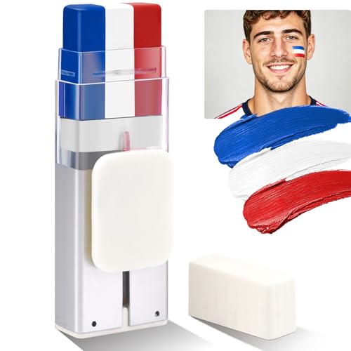 Red White and Blue Face Paint Sticks - Patriotic Makeup for 4th of July