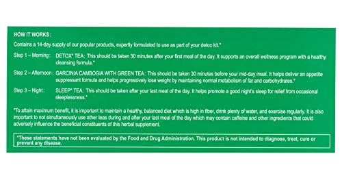 Hyleys 14-Day Detox Tea Cleanse Kit - 42 Bags, Vegan & Gluten-Free