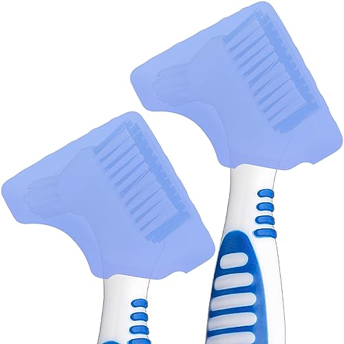 Anbbas 2-Pack Soft Silicone Denture Brush Covers for Travel