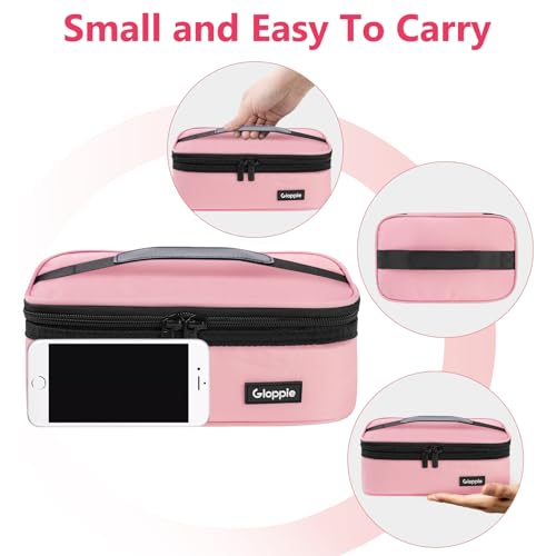 Gloppie Insulated Lunch Bag for Adults & Kids - Pink, Compact Size