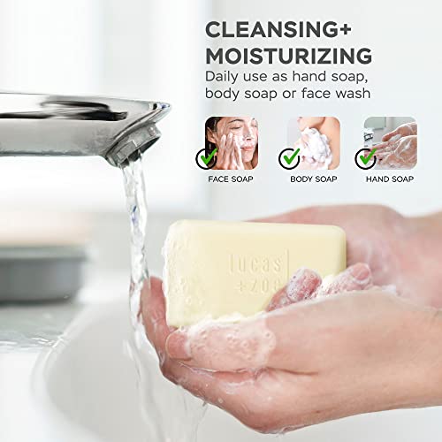 Lucas + Zoe Fresh Essence Antiseptic Bar Soap 4oz with Natural Olive & Coconut Oil