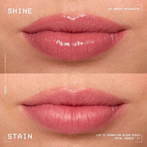 NYX Lip IV Hydrating Glossy Lip Stain - Petal Pourin' Pink
