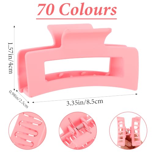 36 Pcs Rectangle Hair Claw Clips, 3.35 Inch Non-Slip for Thick & Thin Hair