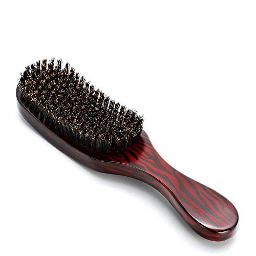 Ejoyous Boar Bristle Hair Brush with Beech Wood Handle - Paddle Brush for All Hair Types