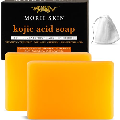 Organic Turmeric Soap Bar with Kojic Acid for Dark Spots | 2-Pack, 3.53 oz Each