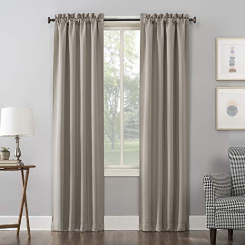 Sun Zero Easton Energy Saving Blackout Curtain Panel - 40" x 84" - Stone