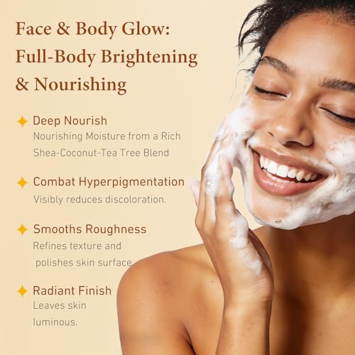 Kojic Acid Turmeric Brightening Soap Bars with Foaming Net - Skin Tone Corrector for Face & Body, 2-Pack