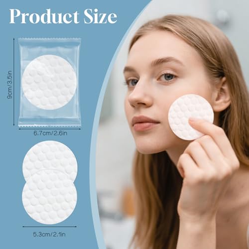 SLequipo Cotton Rounds Bulk 50 Packs of 5 Individually Wrapped