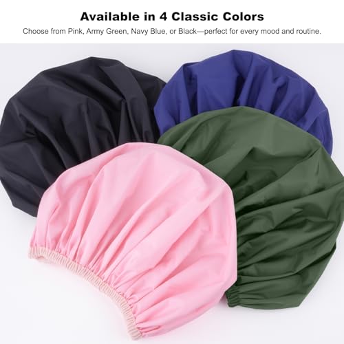 Reusable Waterproof Shower Cap for Long Hair & Braids