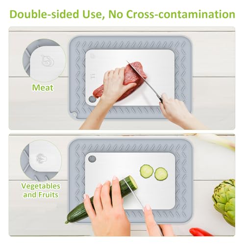 Rexspt 100% Pure Titanium Cutting Board - Double-Sided, Food-Grade