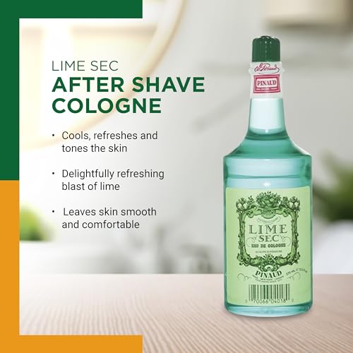 Clubman Pinaud Lime Sec Eau de Cologne - Refreshing Citrus Scent, 12.5 Fl Oz