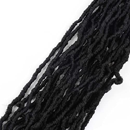 Datuoda 8 Pack Short Faux Locs Crochet Hair 12 Inch Butterfly & Distressed Styles