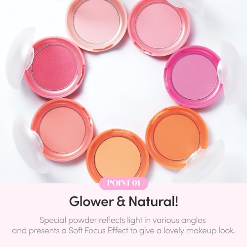 ETUDE Lovely Cookie Powder Blush - Grapefruit Jelly, Long-Lasting Face Makeup
