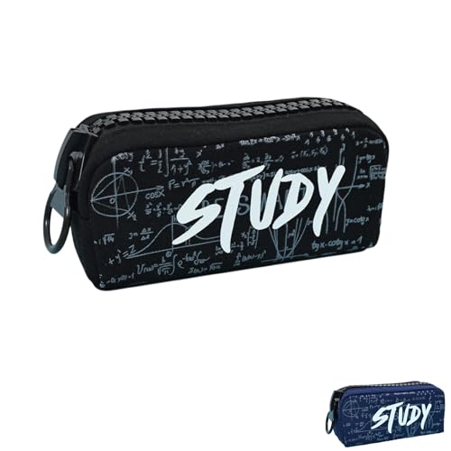 Eagyrosi Math Formula Pattern Pencil Case - Large Capacity Makeup Pouch