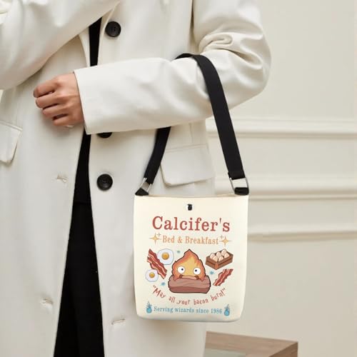 Calcifer Anime Crossbody Makeup Bag - Versatile Travel Cosmetic Organizer