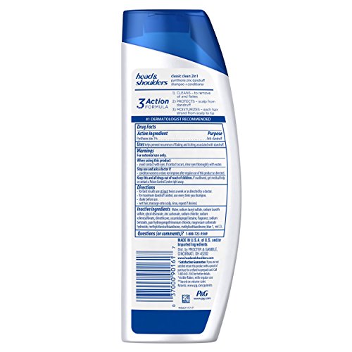 Head & Shoulders Classic Clean 2-in-1 Anti-Dandruff Shampoo & Conditioner - 8.45 Fl Oz (Pack of 2)