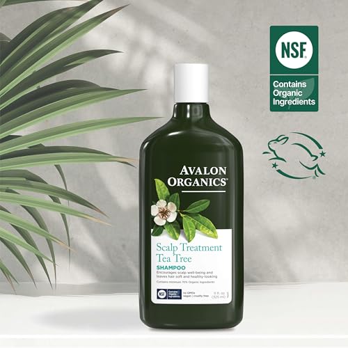 Avalon Organics Tea Tree Shampoo for Scalp Well-Being, 11 oz