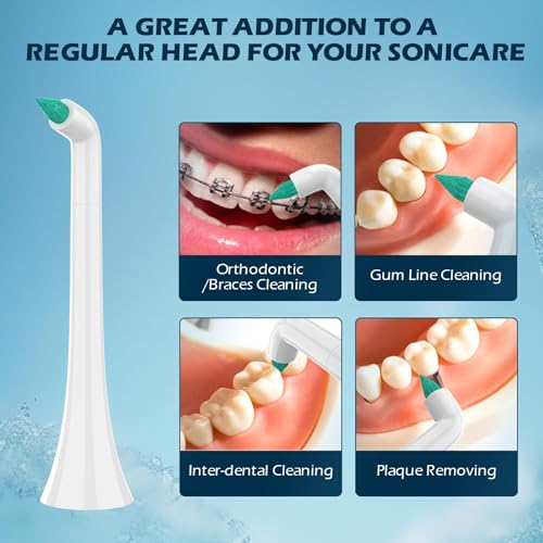 Fregum Orthodontic Toothbrush Heads for Philips Sonicare - Soft End Tuft Replacement, 5 Pack