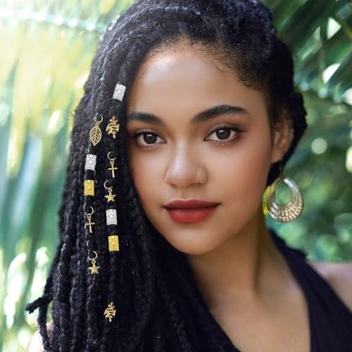 80 PCS Gold Dreadlock Beads for Braids - Premium Hair Jewelry