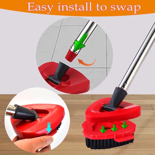Replacement Mop Scrub Brush Set for Ocedar RinseClean Spin Mop