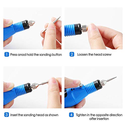 OIIKI 3Pcs Diamond Nail Drill Bits Set - Ball & Needle Shaped Carbide Bits for Cuticle Cleaning, 3/32 Shank (Blue/Green)
