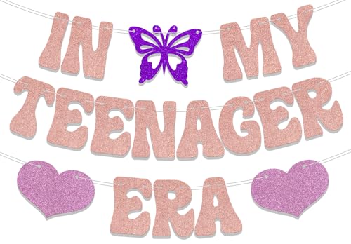 In My Teenager Era Banner - 13th Birthday Party Decorations