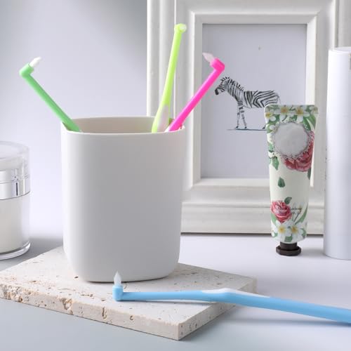 Ouligay 4-Pack Single Tuft Toothbrush Set for Braces & Detail Cleaning