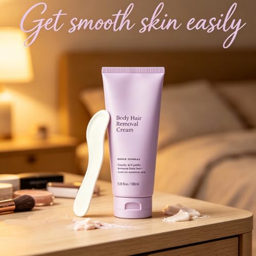 Hair Removal Cream, 3.38 Oz Body Hair Remover Cream, Bikini Line Hair Removal, Gentle Hair Remover Kit for Legs, Arms, Hairs Removing Smooth Creaming for Body