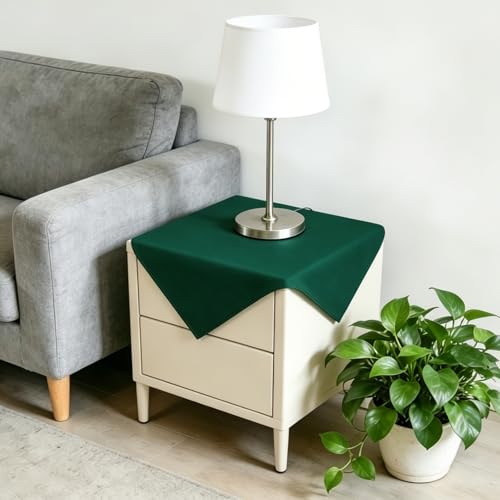 Wolkemer 2 Pack 24x24 Inch Green Square Tablecloths - Washable Polyester