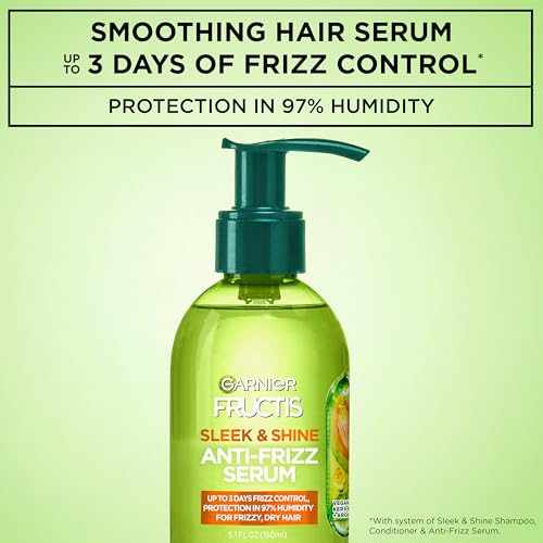 Garnier Fructis Sleek & Shine Anti-Frizz Hair Serum - 5.1 Fl Oz (2 Pack)