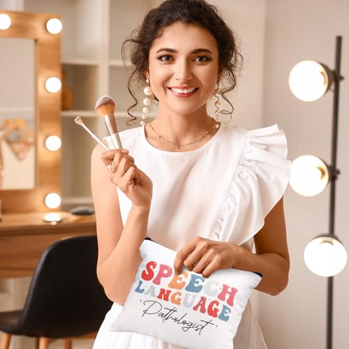 9 Pcs Speech Language Pathologist Gift Bulk Makeup Bags - SLP Travel Organizer
