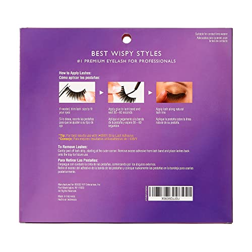 i•ENVY 10 Pairs Wispy Human Hair False Eyelashes – Invisible Band, Natural Fluffy Volume