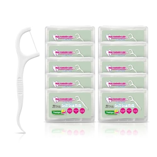 Vastique Unflavored Dental Floss Picks 500 Count for Sensitive Gums