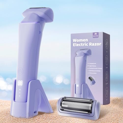 Krofaue 3-in-1 Women Electric Shaver Waterproof Wet & Dry Grooming