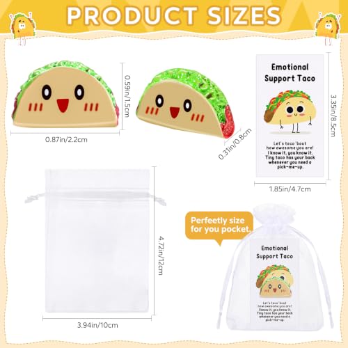 Huwena 30 Mini Taco Resin Gifts with Positive Cards & Bags