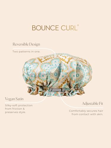 Bounce Curl Slay & Stay Bundle - Reversible Satin Hair Bonnet & Pink EdgeLift Brush Set