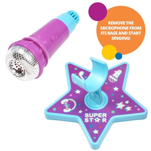 DecoSet Super Star Cake Topper with Echo Microphone - Reusable Birthday Decoration
