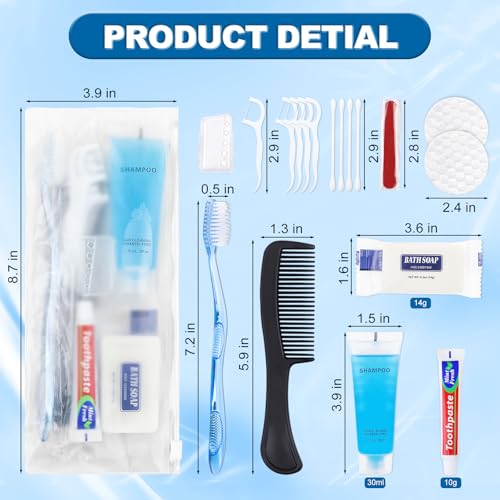 Pack of 5 Personal Hygiene Toiletry Kits - Travel Size, Individually Packed