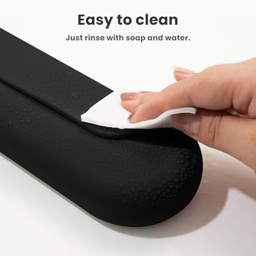 BackBlack Black Silicone Dopp Kit Toiletry Bag for Men, Travel Organizer