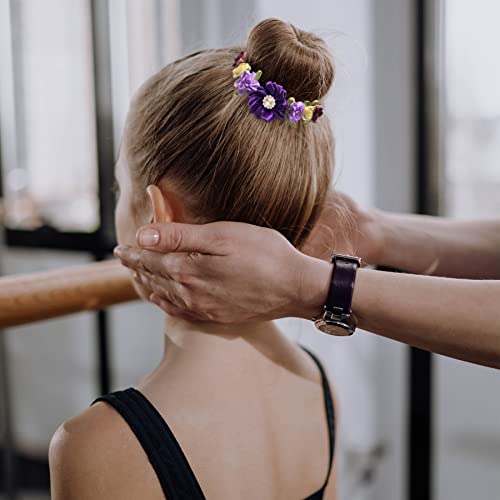 Ballet Bun Wrap Flowers - 6pcs Hair Accessories for Dancers (BLE)