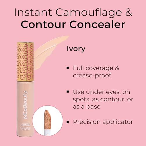MCoBeauty Instant Concealer Camouflage & Contour - Ivory, 1.01 Fl Oz