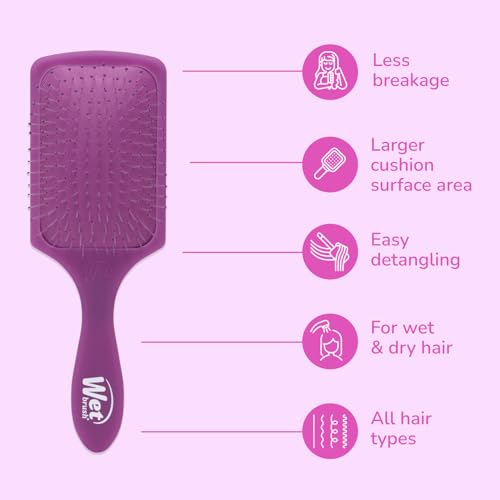 Wet Brush Paddle Detangler - Ultra-Soft IntelliFlex for Healthy Hair
