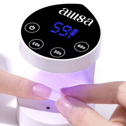 AILLSA Wireless UV LED Nail Lamp - White-001 for Gel Polish Curing