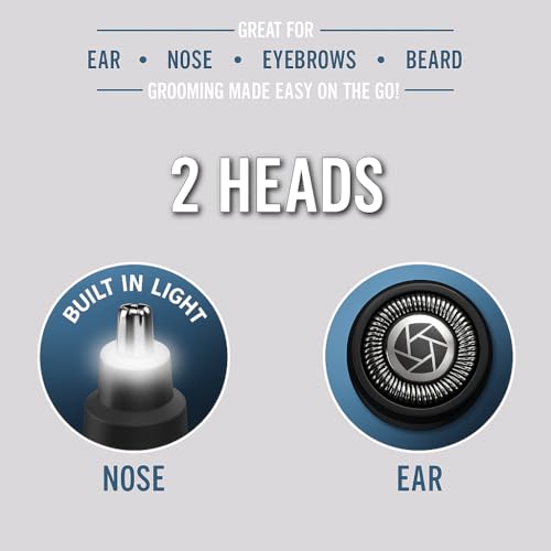 Microtouch Titanium Edge Ear & Nose Trimmer Replacement Head - Dual Rotary Blades