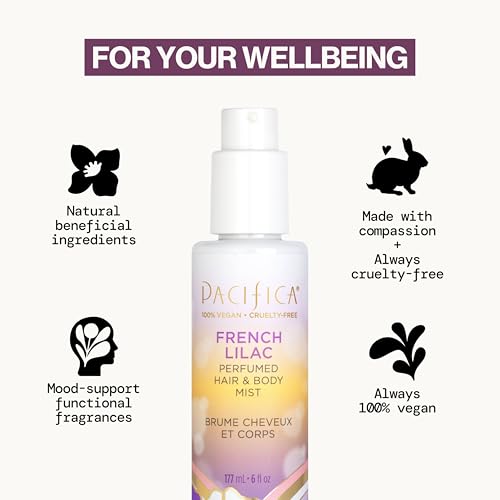Pacifica French Lilac Hair & Body Mist – Vegan Floral Fragrance Spray