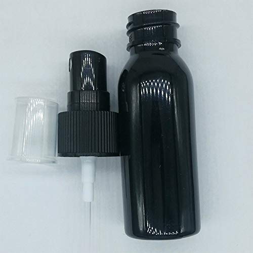 HOSL 36 Pack 1 Ounce Refillable Black Fine Mist Spray Bottles